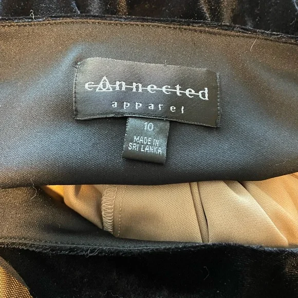 2000s fit and flare velvet striped dress 10 - Picture 7 of 8